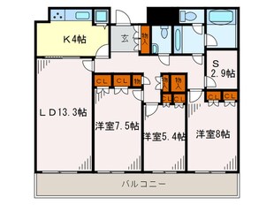 ﾘﾊﾞ-ｻｲﾄﾞ隅田ｾﾝﾄﾗﾙﾀﾜ-ﾊﾟﾚｽの物件間取画像